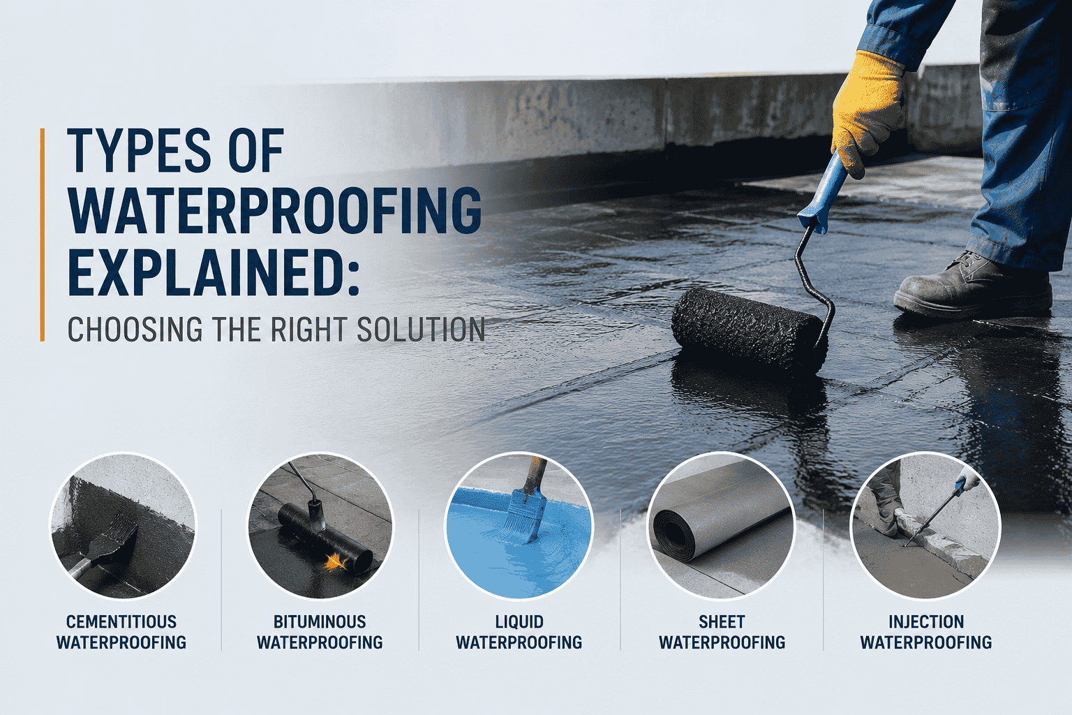 Types of Waterproofing Explained Choosing the Right Solution